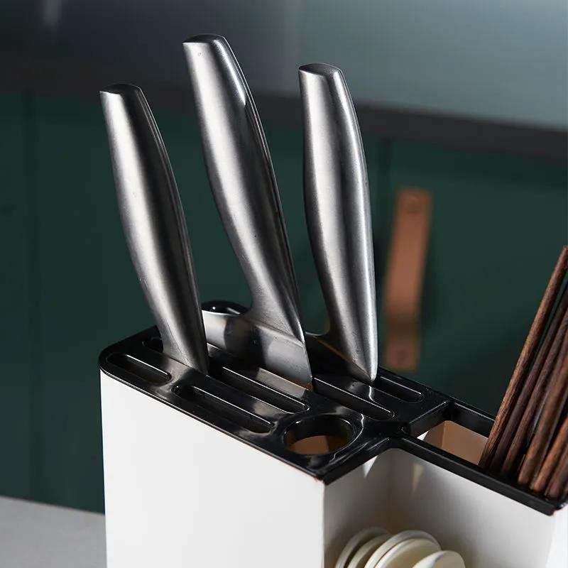 Kitchen Knife Holder Home Spoon Tool Multi-function Drain Storage Box Plastic Tool Holder
