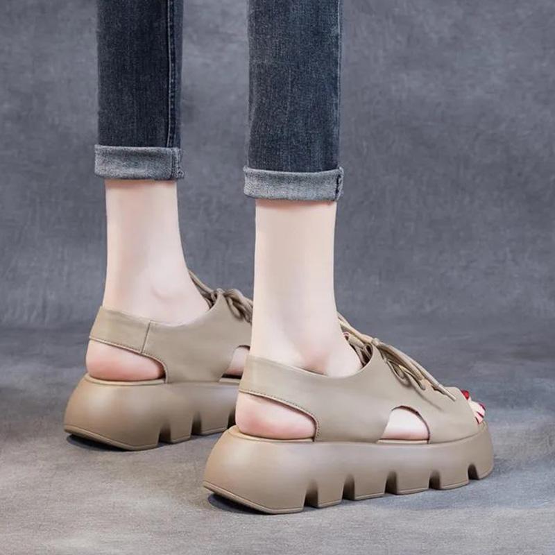 All-match Sandals Summer Sandals Female Fish Mouth Shoes Thick-soled Roman Shoes Trifle Sandals, Women Shoes