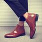 Men's Boots British Style Martin Boots Chelsea Boots Men's Short Boots Retro High-top Leather Shoes