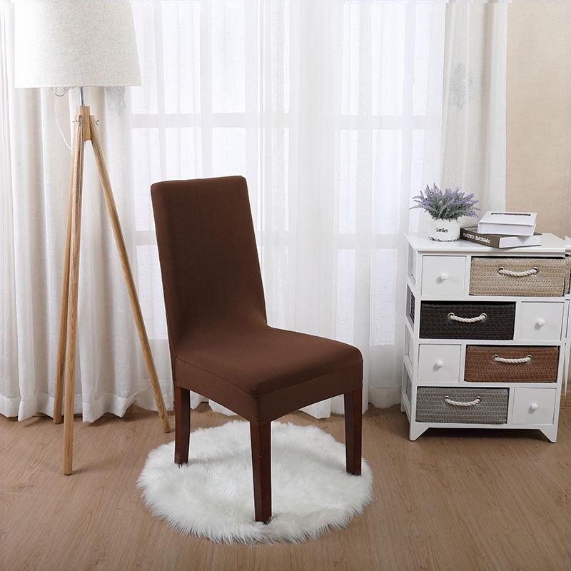Solid Color Elastic Chair Cover Protector Universal Slipcover Kitchen Dining Chair Cover Removable