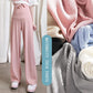 Pregnant Women's Pants Fashion Ice Silk Wide-leg Pants Spring Summer and Autumn Loose Straight Casual Maternity Wear