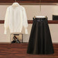 Set Autumn and Winter Turtleneck Sweater Knit Sweater College Style Dress Two-piece Suit Skirt Women