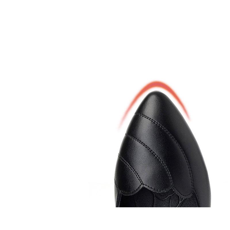 Soft Leather Work Shoes Soft Bottom Comfortable with Four Seasons Single Shoes Women Thick with Anti-skid Shoes