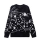 Couple Sweater Winter Cute Star Print O-neck Loose Knitwear Retro Unisex Pulover Sweater