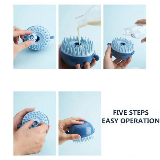 Pet Bath Brush for Dog Cat Bath Teddy Cleaning Supplies Scrubbing Massage Brush Pet Grooming Shampoo Brush Grooming Scrubber Brushes Pet Supplies
