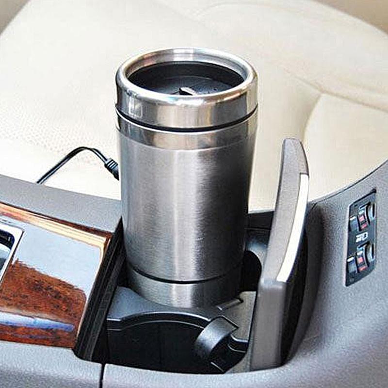 Stainless Steel Car Electric Heating Cup Temperature Control Water Cup Water Heater  Cigarette Lighter Head