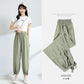 Ice Silk Bloomers Women Chiffon Summer Fat Ladies Thin Pants Loose and Thin Waist Nine-point Casual Pants
