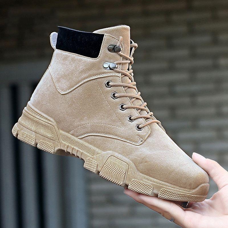 Autumn Men's Shoes High Top Shoes Men's Fashion Martin Boots Men's British Work Shoes Men's Sneakers