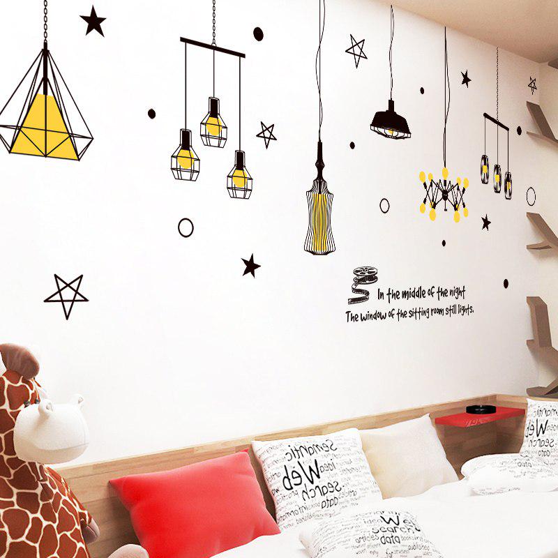 [Wall sticker ]Ceiling Lamp Wall Stickers For Kids Rooms Living Room Bedroom Kitchen Bathroom Art De
