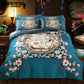 Decoration Flowers Printing Bedspread Pillowcase 4pcs Wedding Set Egyptian Cotton Soft