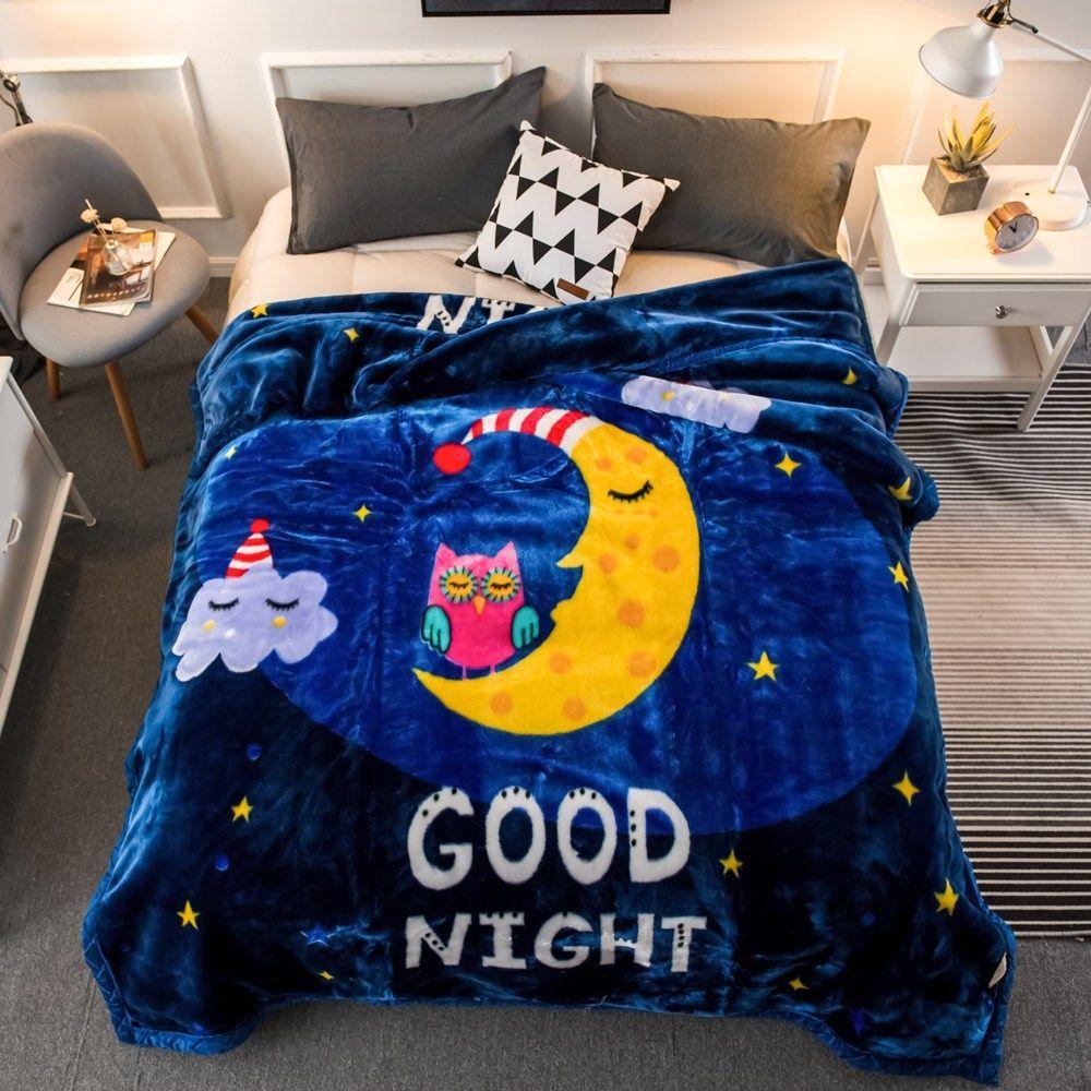 Blanket Coral Fleece Flannel Blanket Mattress Keeps Warm In Winter Thicken Plus Velvet Sheets Nap Sofa Cover Blanket Decoration Travel Blanket Warm