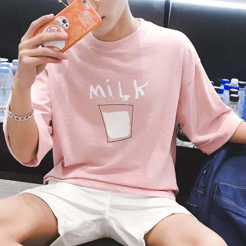 Summer Student Men's and Women's Trend Simple Loose Short-sleeved T-shirt