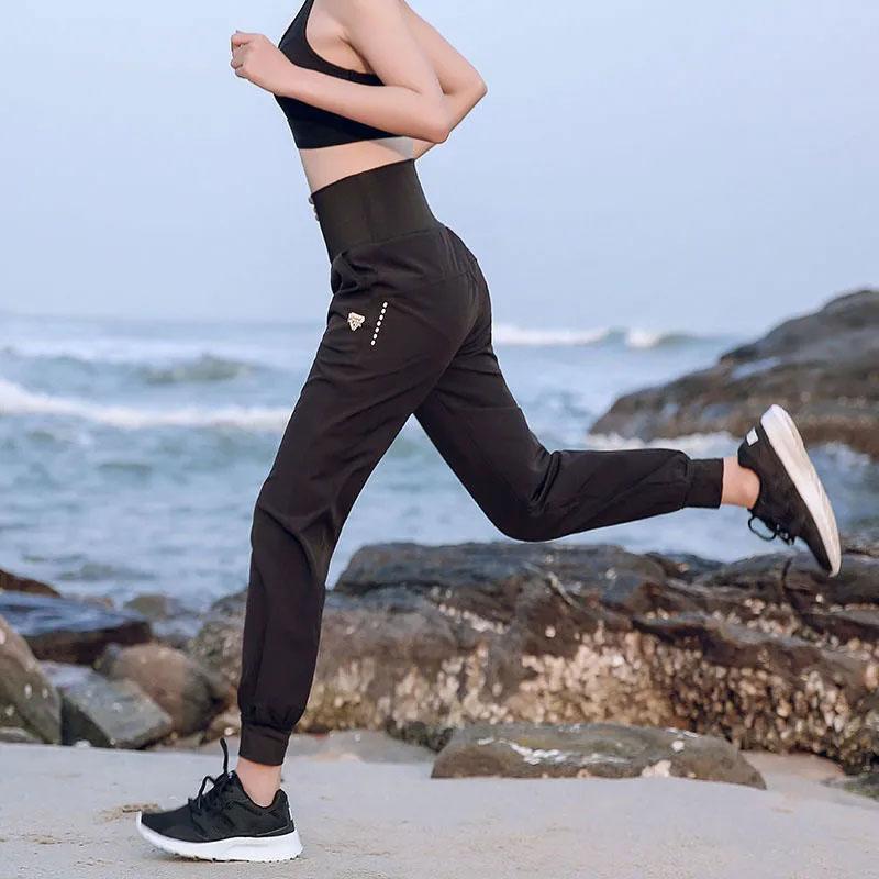 Women's High Waist Sports Pants Loose and Slim Fitness Pants Casual Running Pants Drawstring Pants Drape Yoga Pants Outer Wear Dance Pants