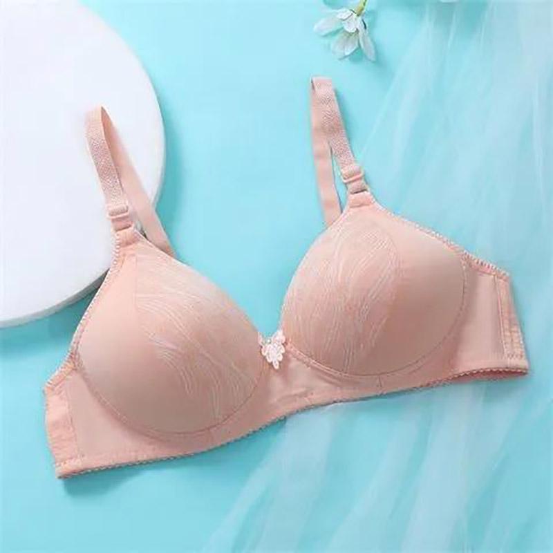 Sexy Comfortable Skin-friendly Breathable Thin No Steel Ring Gathered Adjustable Side-retracted Breasts Women's Underwear Bra