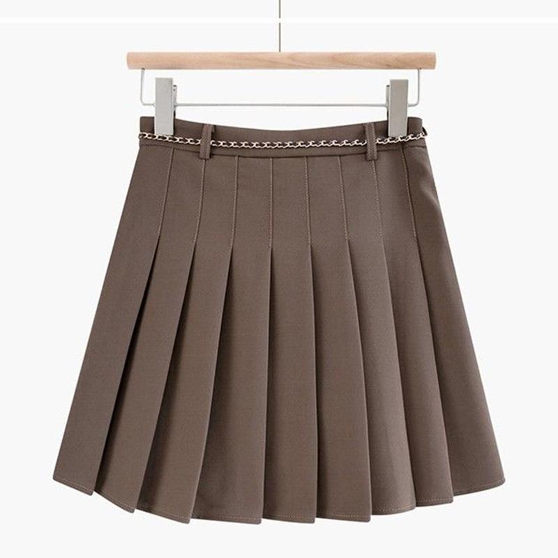 Pleated Skirt Women Spring and Autumn Thin All-match High-waisted Short Skirt A-line Skirt Short Skirt