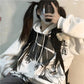 Winter Hoodies Women Anime Printed Fashion Oversized Pullover Sweatshirts Plus Size Loose Casual Hooded Tracksuit Harajuku White Sport Shirts