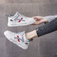 Spring Autumn Leather White Shoes Sports Shoes Casual Shoes College Style All-match Platform Shoes Women