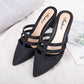 Summer Lazy Casual Fashion Thick Heel Sandals and Slippers Female Pointed Toe Korean Style Slope Heel Casual Shoes