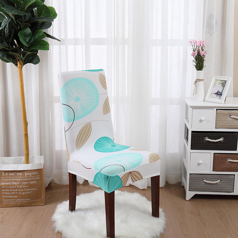 Removable Print Chair Cover Banquet Dining Room Seat Protector Stretch Dining Chair Cover Home Decor