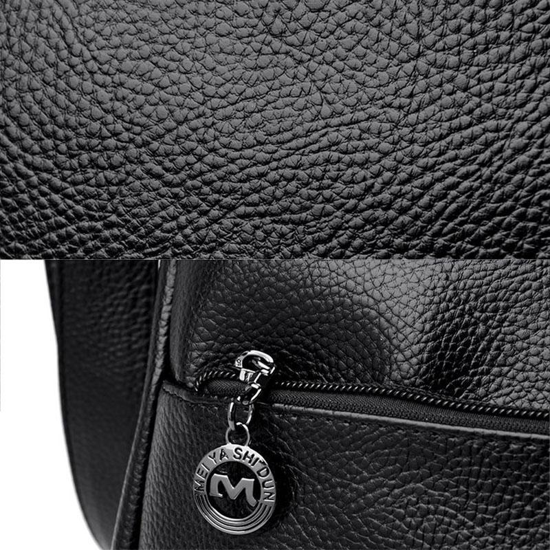 Women Handbag Crossbody Bags Soft Surface Genuine Leather Cowhide High Capacity 3 Colors High Capacity Multi-layer Zipper Closure