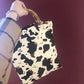 Large-capacity Retro Summer Fashion Trend Cow Bag Portable Simple Ghost Horse Bamboo Cow Shopping Bag Pattern Bag Female