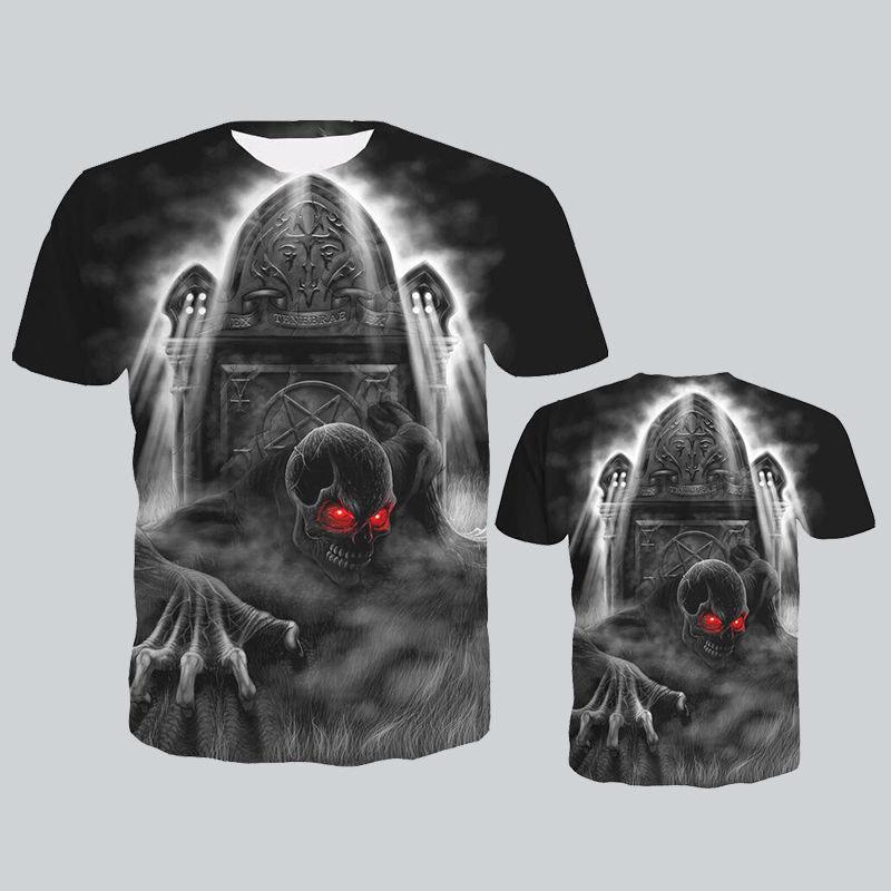 Short-sleeved T-shirt men's street personality large size short-sleeved T-shirt summer 3D printing