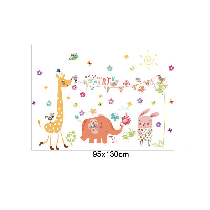 [Wall stickers] garden party wall stickers for kids rooms baby room bedroom living room flower cloud