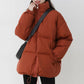 Winter Padded Jacket Coat Bread Coat Stand-up Collar Cotton-padded Coat Loose Padded Coat Women's Autumn and Winter Thick Warm Cotton Coat