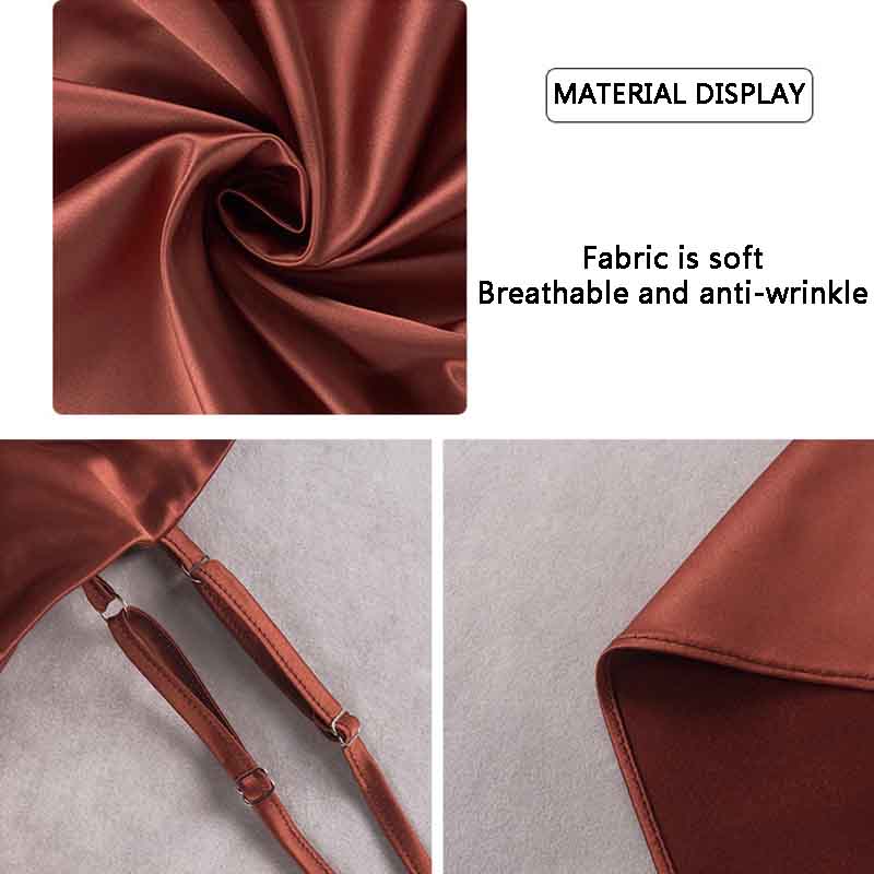 Fashion Sexy Slit Satin Dress Europe and The United States Self-cultivation Temperament Sexy Suspender Slit Skirt