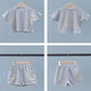 Summer Handsome Baby Children Children Foreign Style Summer Clothes Trend Boys Short-sleeved Net Red Sports Suit