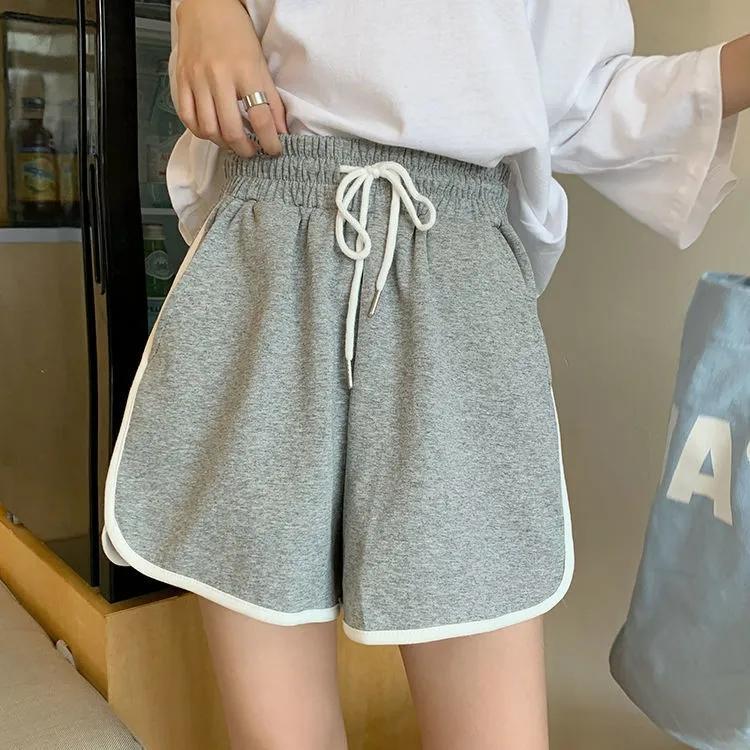 Wide Leg Pants Female Summer Student High Waist Shorts Casual Sports Pants Five Points Shorts Running Shorts for Women