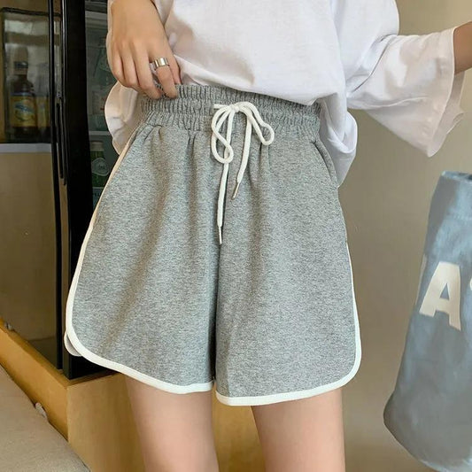 Wide Leg Pants Female Summer Student High Waist Shorts Casual Sports Pants Five Points Shorts Running Shorts for Women