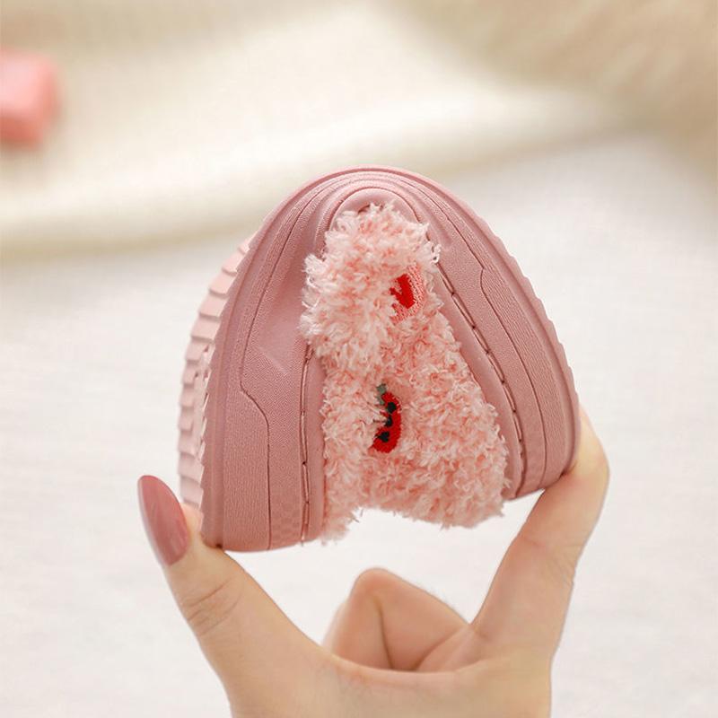 Winter Slippers Kids Toddler Girl Baby Boys Fur Slides Cotton Indoor Shoes Warm Fluffy House Children Slipper