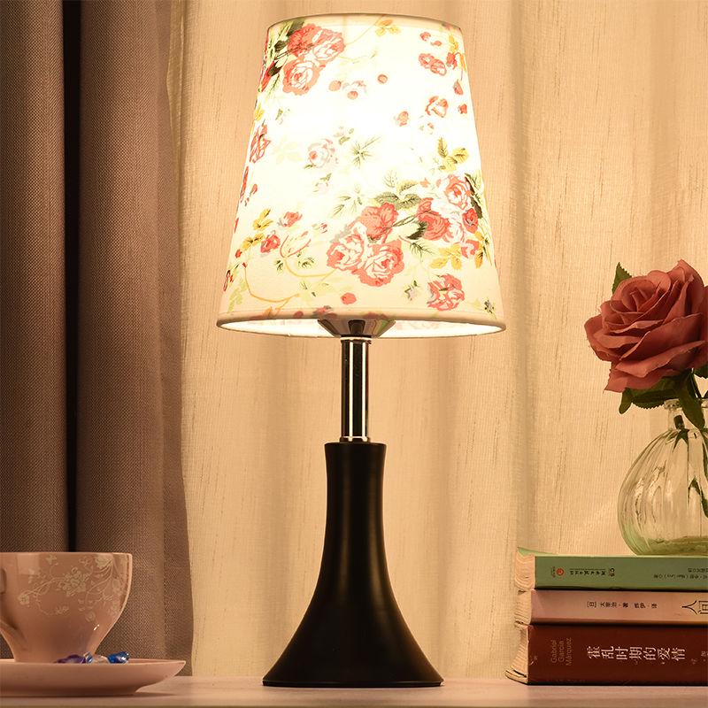 Table Lamps Bedroom Bedside LED Modern Fabric Shade Desk Light Living Room Lighting Night Lights