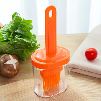 Silicone Oil Cooking Brushes Integrated with Lid High Temperature Resistant Barbecue Baking Brush Oil