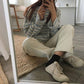 Autumn and Winter Striped Student Loose Pullover Long Sleeve Round Neck All-match Bottoming Sweater Coat