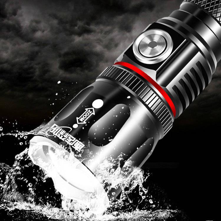 Rechargeable LED Flashlight Powerful Torch Super Waterproof Zoom Hunting Light Use 18650 Battey