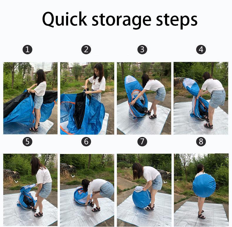 Tent Outdoor 3-4 People Beach Fishing Camping Family Outing Barbecue Simple Folding Tent