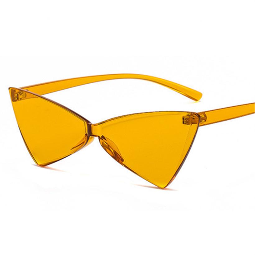 Rimless Cat Eye Sunglasses Women Fashion Small Triangle Sun Glasses Designer Vintage Ladies Luxury E