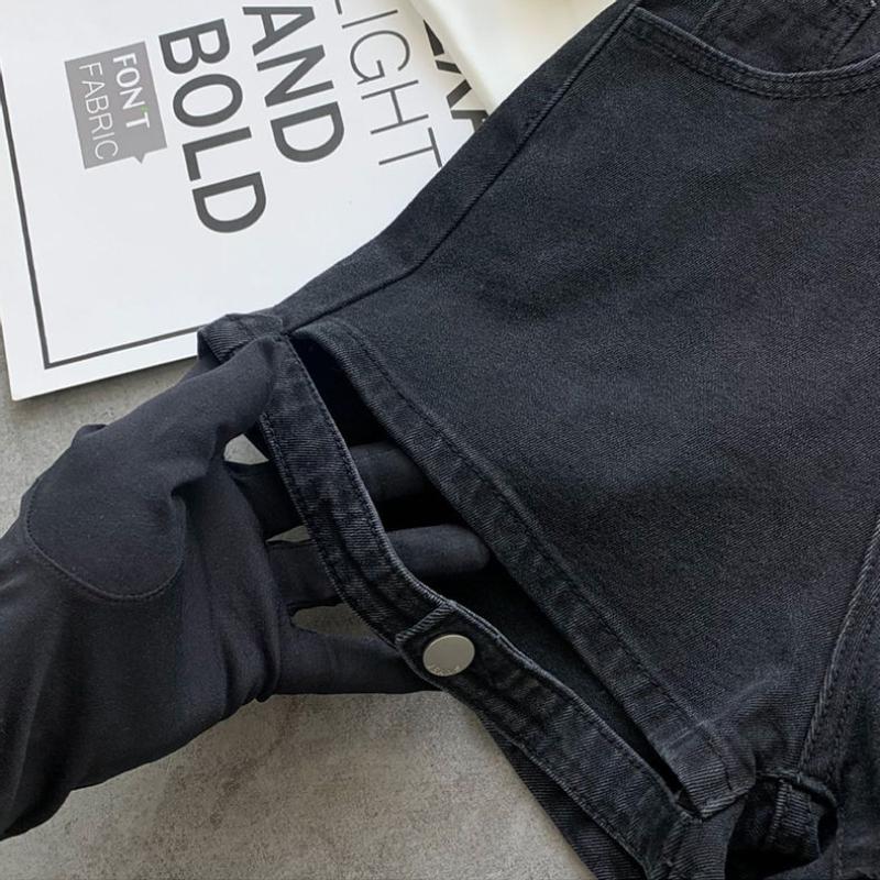 Plus Size Women's Korean Style Summer High Waist Buttoned Denim Shorts Fashion Thin and Long Legs Wide-leg Pants