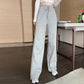 Girls Wide-leg Pants Summer Thin Waist Long Pants Ladies Loose Casual Sports Pants High-waist Wide-leg Pants