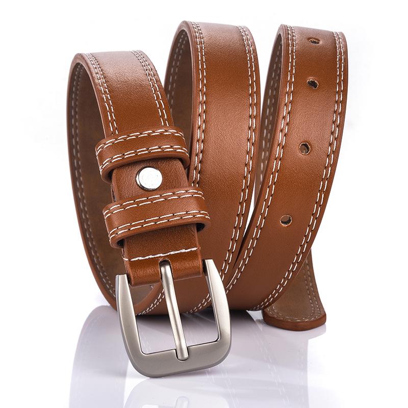 Belt Women Belt Vintage Faux Leather Metal Buckle Waistband
