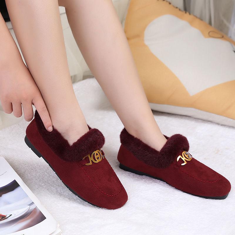 Women's Cotton-padded Shoes with Velvet To Keep Warm and Comfortable In Autumn and Winter