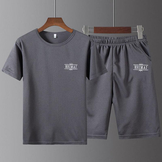 Suit/short-sleeved Summer Quick-drying Sportswear Suit Men's T-shirt Short-sleeved Shorts Casual Suit Quick-drying Clothes Men