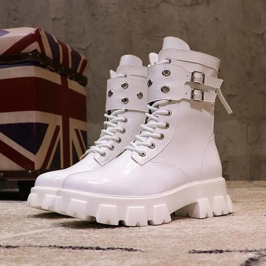 Women's Martin Boots Increased Tide Brand British Style Short Boots All-match Trendy Platform Boots