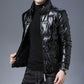 Glossy Lightweight Down Jacket Short Winter Trend Thickening Warm Standing Collar Men's Jacket