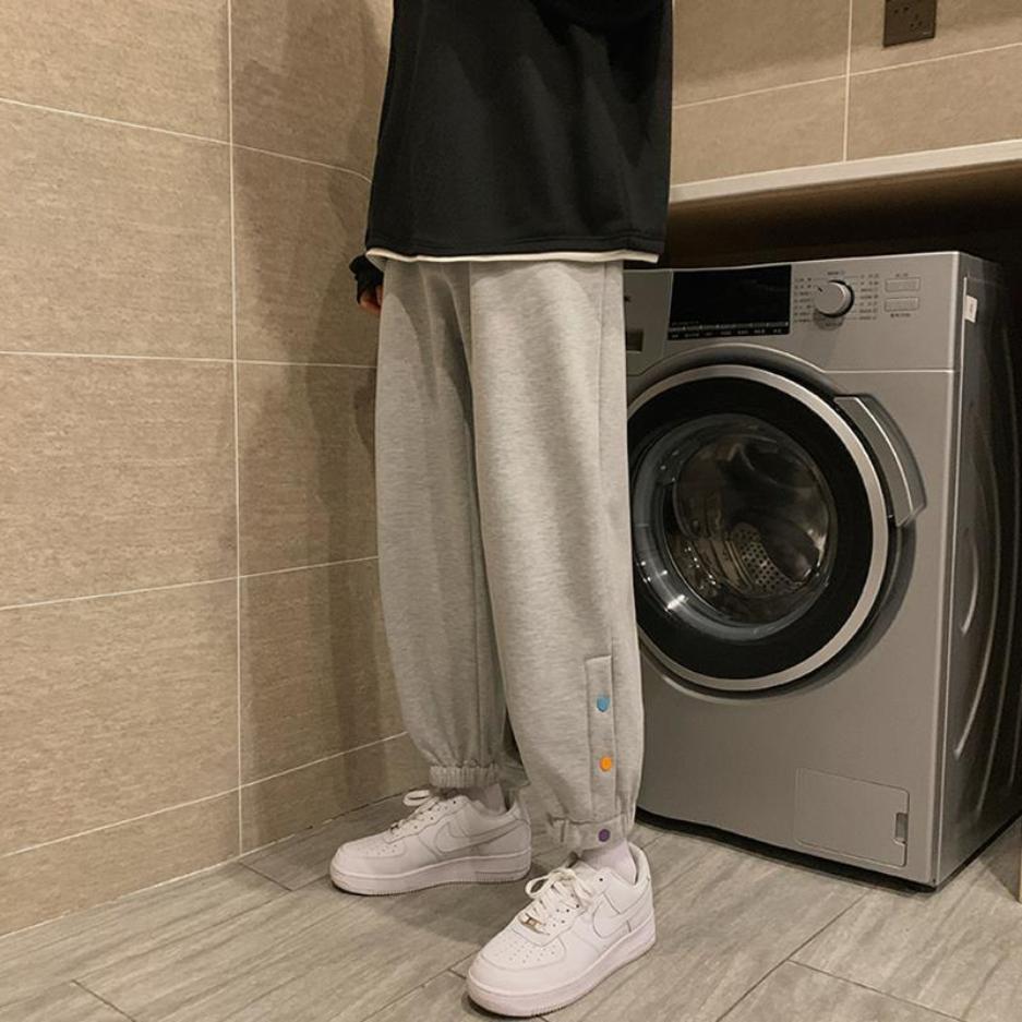 Pants Men's Summer Thin Breasted Sports Sweat Pants Workwear Loose Beam Feet All-match Men's Casual Pants