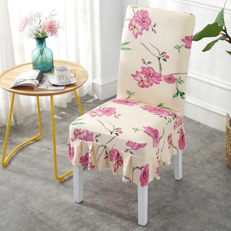 Chair Cover Spandex Printing Dining Chair Slipcover Modern Removable Anti-dirty Kitchen Seat Case