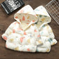 Plus Velvet Autumn and Winter Children's Padded Jacket Girls Hooded Padded Jacket 0-4 Years Old Warm Cotton Jacket Down Jacket