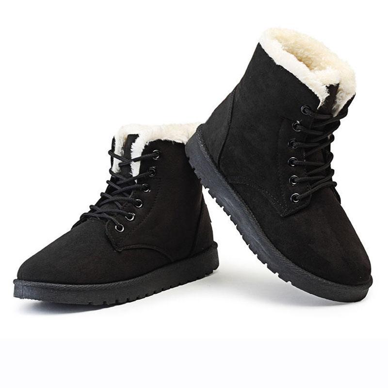 Snow Boots Thick Winter Plus Velvet Martin Boots Female Short Boots Martin Boots Short Tube Plus Velvet Boots Waterproof and Non-slip
